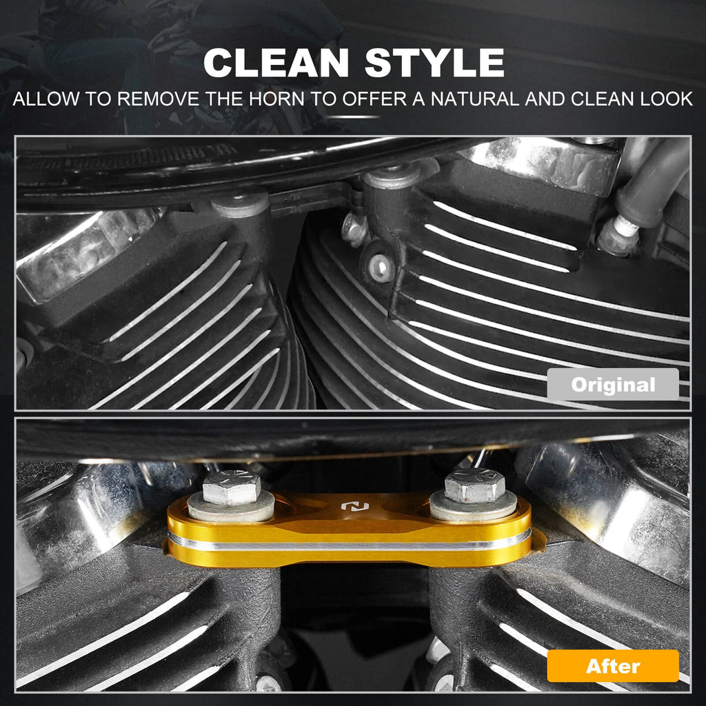 Gold Horn Replacement Kit for Harley Electra Glide FLHT, FLHTP (–2023)