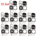 Set of 10 Carburetor Gasket Kits for Zama RB-129 C1M-W26A C1M-W26B C1M-W26C