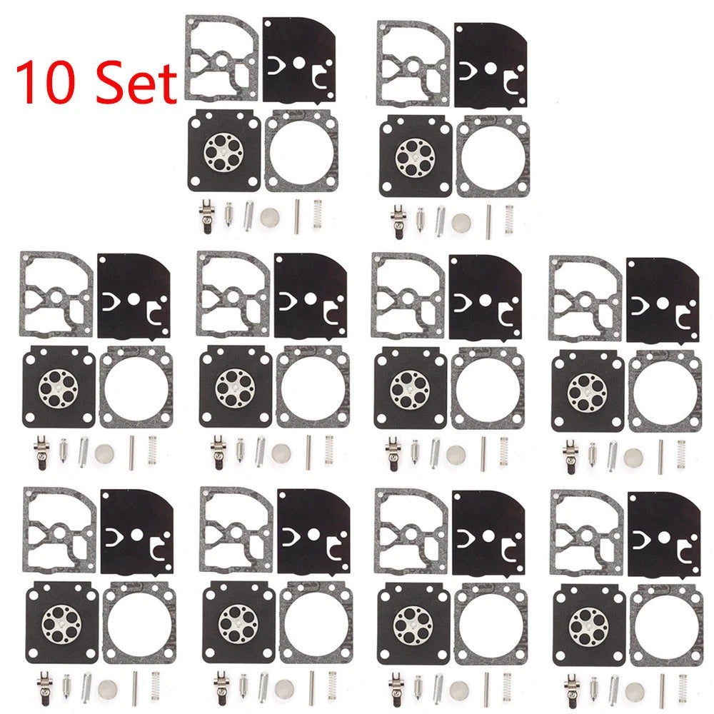 Set of 10 Carburetor Gasket Kits for Zama RB-129 C1M-W26A C1M-W26B C1M-W26C