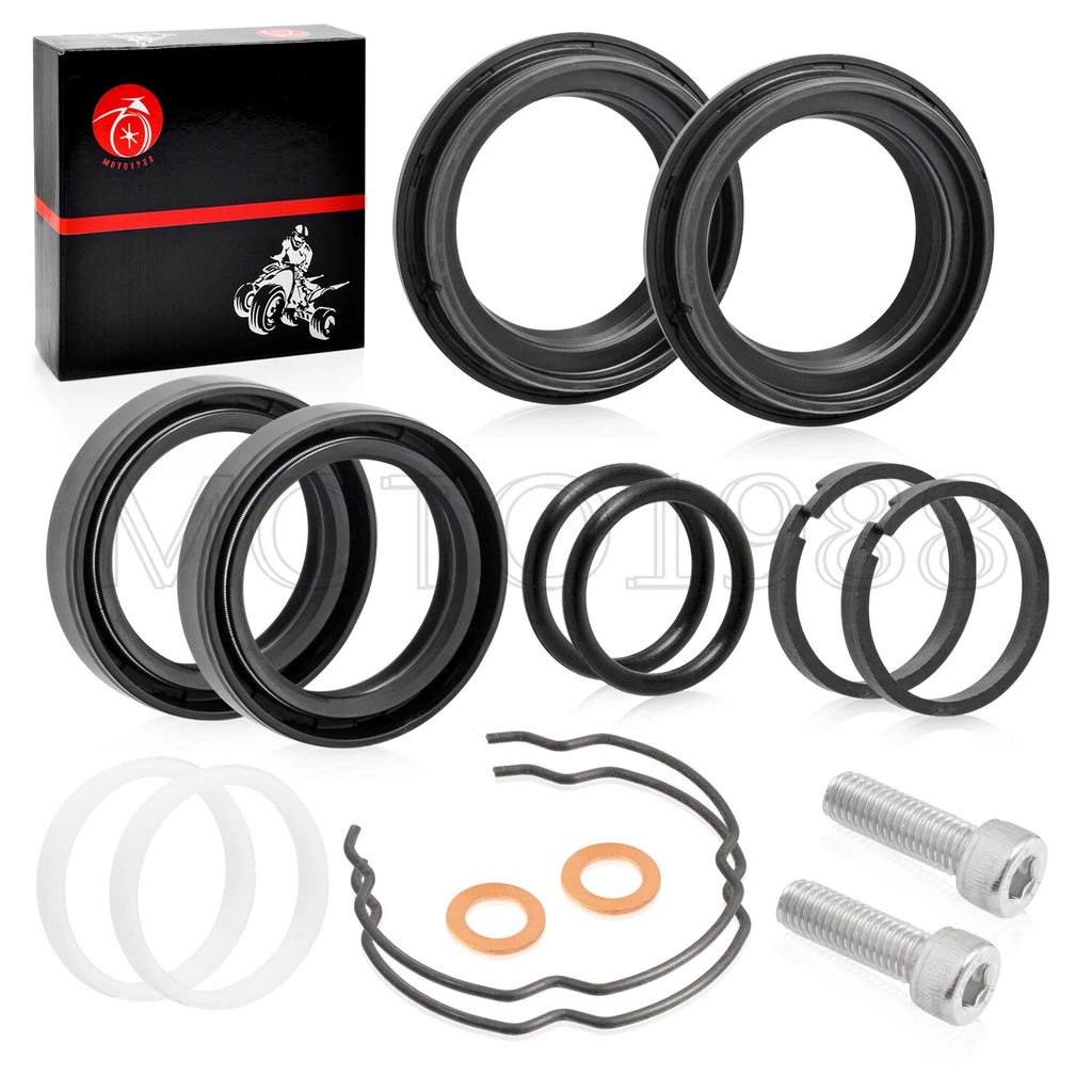 Front Fork Dust Oil Seals Rebuild Kit 39mm for Harley Sportster XL883 XL1200 FXD Dyna (2004–2023)