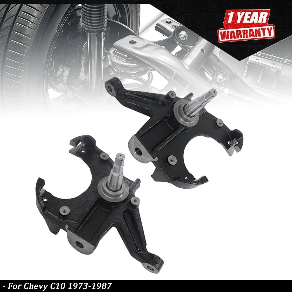 2PC Drop Spindle Lowering Kit w/Rotor for Chevy C10 (1973–1987)