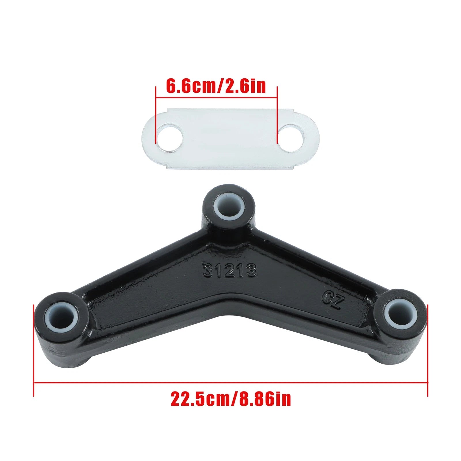 Double Eye Spring Shackle Equalizer for Tandem Trailer Camper Axle