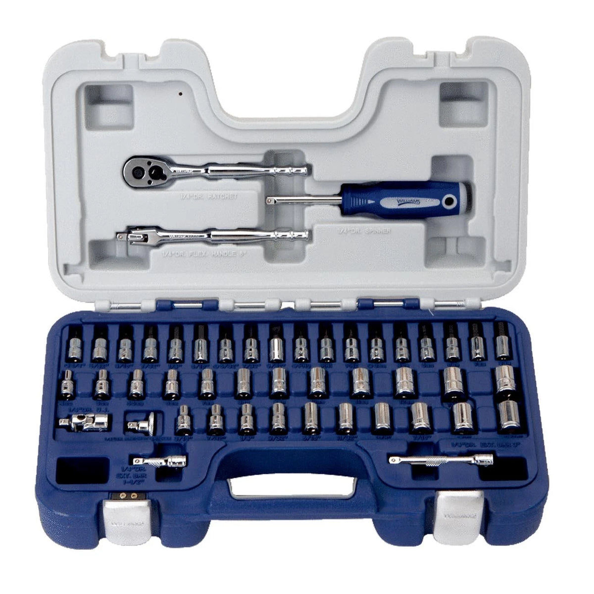 47-Piece 1/4" Drive Metric/SAE 6-Point Socket Set