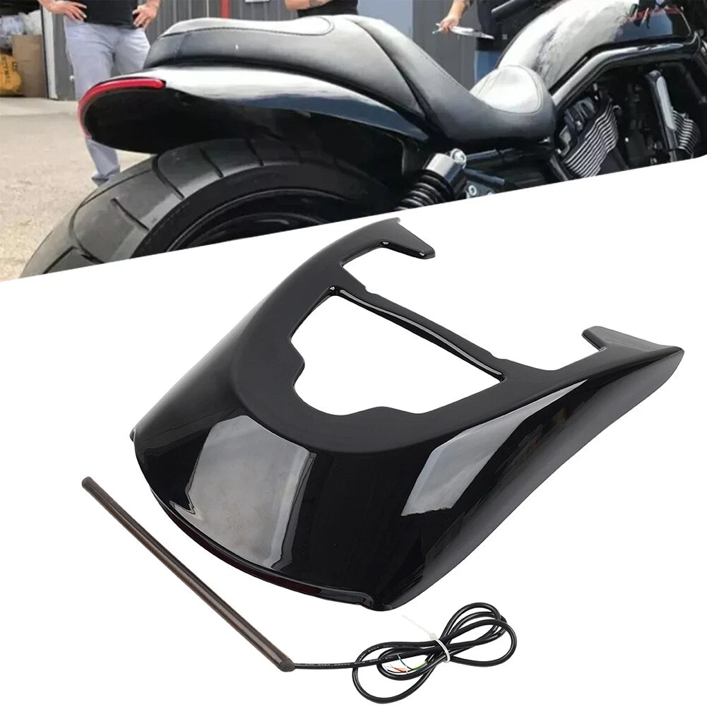 Vivid Black Rear Mudguard w/Light For Harley VRSCDX VRSCAW VRSCA 2002-2017