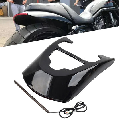 Vivid Black Rear Mudguard w/Light For Harley VRSCDX VRSCAW VRSCA 2002-2017