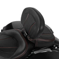 Black Front Rider Driver Backrest for Harley Touring Street Glide (2009–2023)