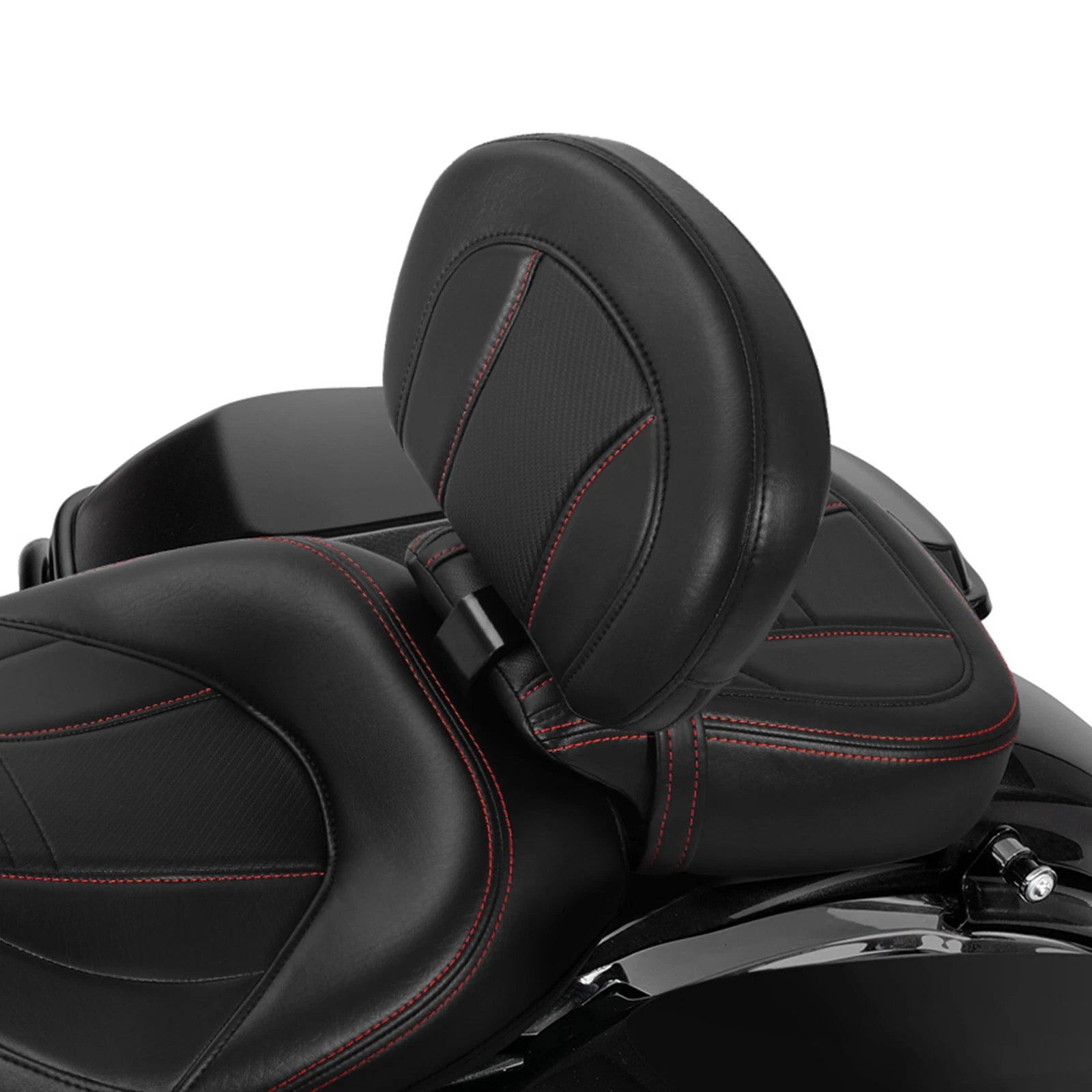 Black Front Rider Driver Backrest for Harley Touring Street Glide (2009–2023)