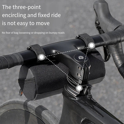 Cylindrical Front Bike Bag with Reflective Material for Night Visibility