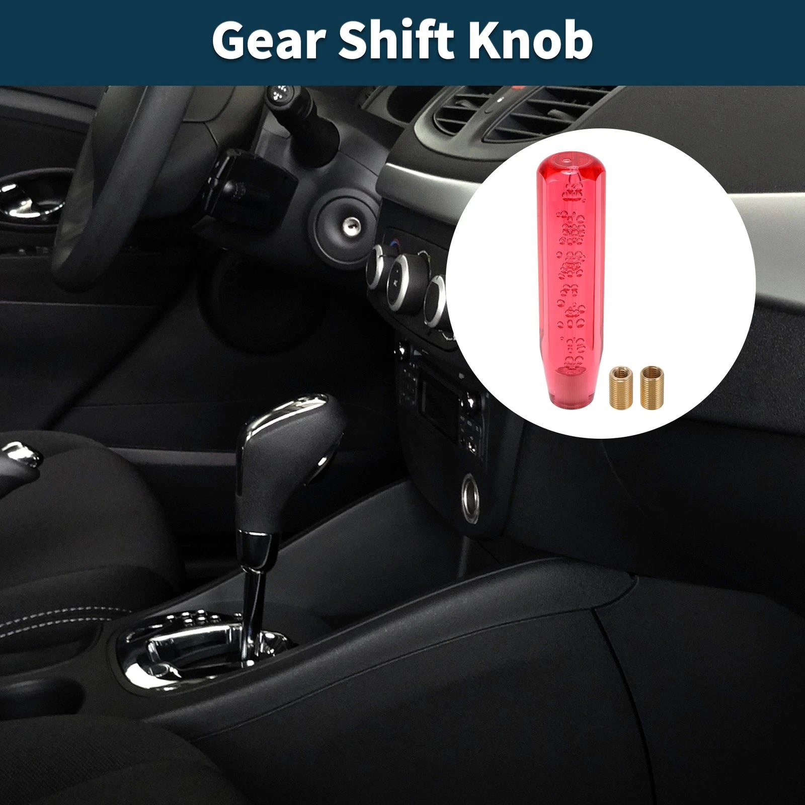 Shift Knob Set of 2 for Universal Vehicles (20cm Octagonal Crystal)