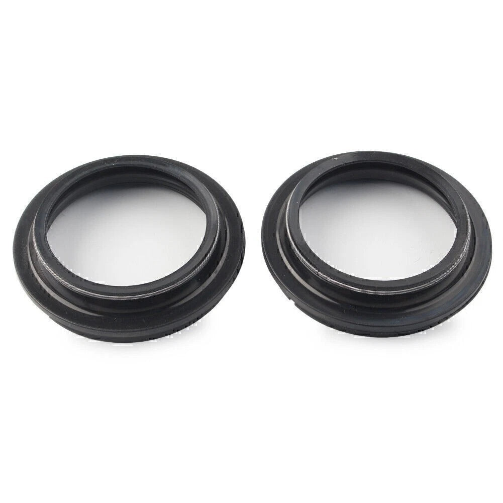 2X Front Fork Damper Shock Absorber Dust Seals for Motorcycle (48X60MM)