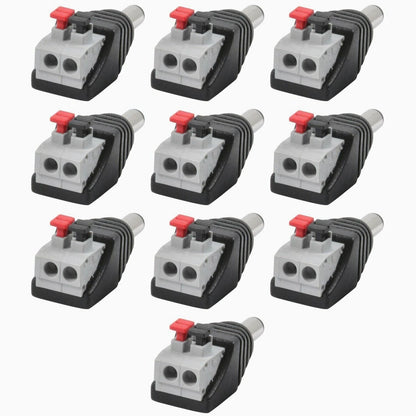 10pcs DC Power Jack 5.5mm x 2.1mm for LED 12V 24V