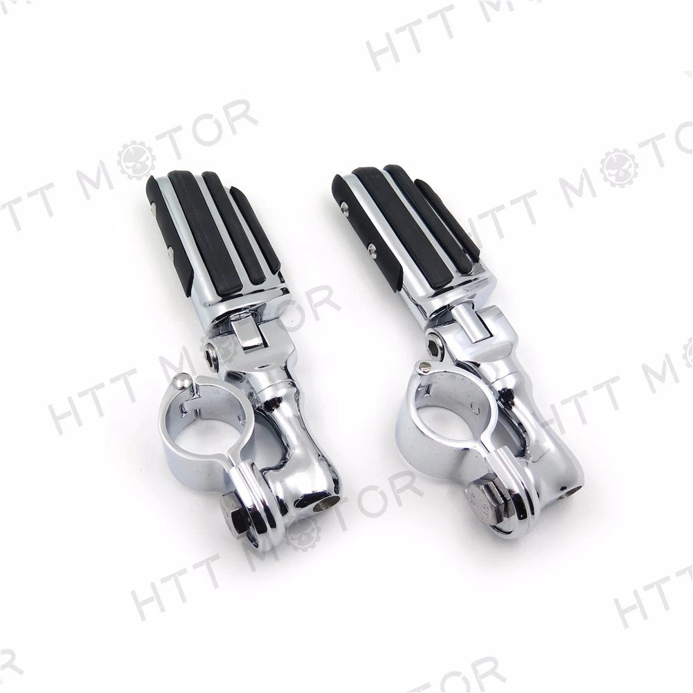 Adjustable Foot Pegs 1.5" for Triumph Rocket/Suzuki (Chrome)