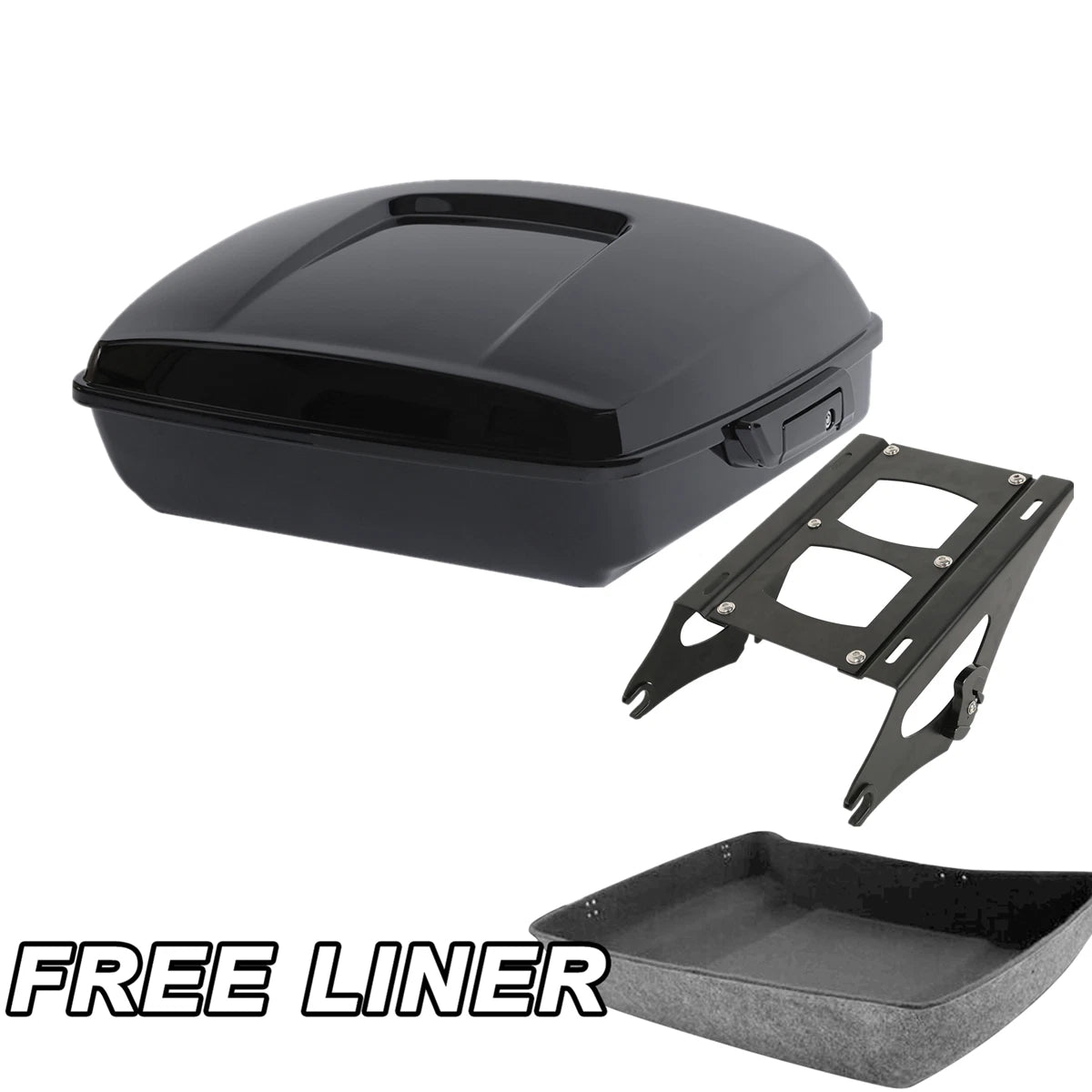 Chopped Trunk Mount Rack for Harley Davidson Touring (2014–2023) Black