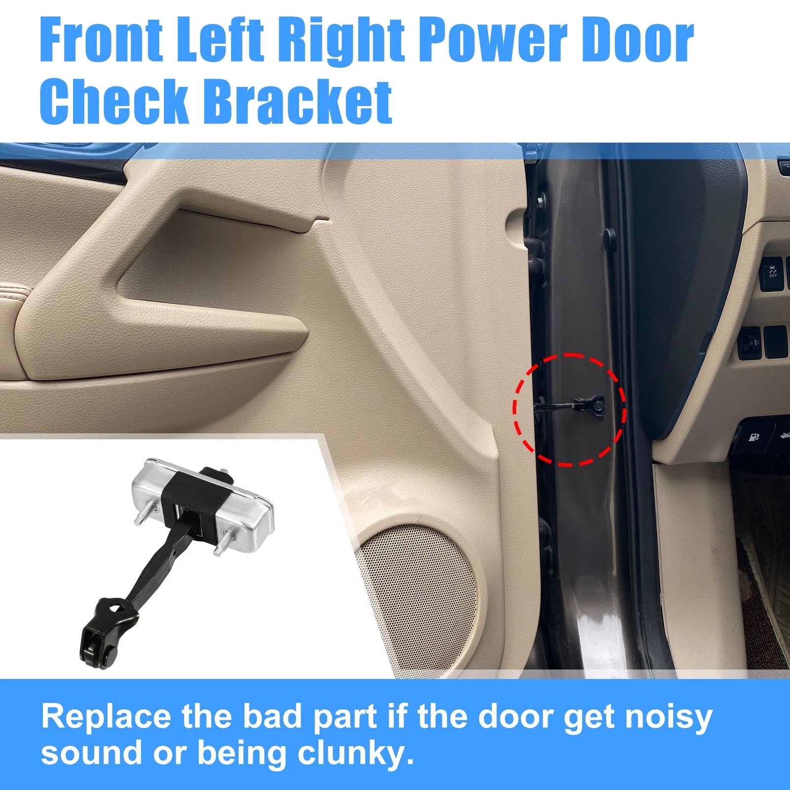 Front Door Hinge Check Arm Stop Strap for Toyota 4Runner (2010–2016)