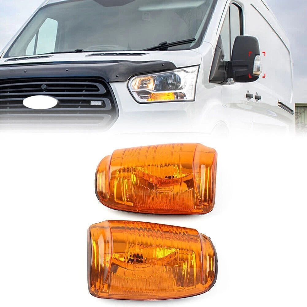 Wing Mirror Indicator Light Housing Lens Cover for Ford Transit MK8 (2014–2021) Amber