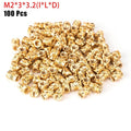Threaded Insert Copper M2 Nut Replacement for Various Applications
