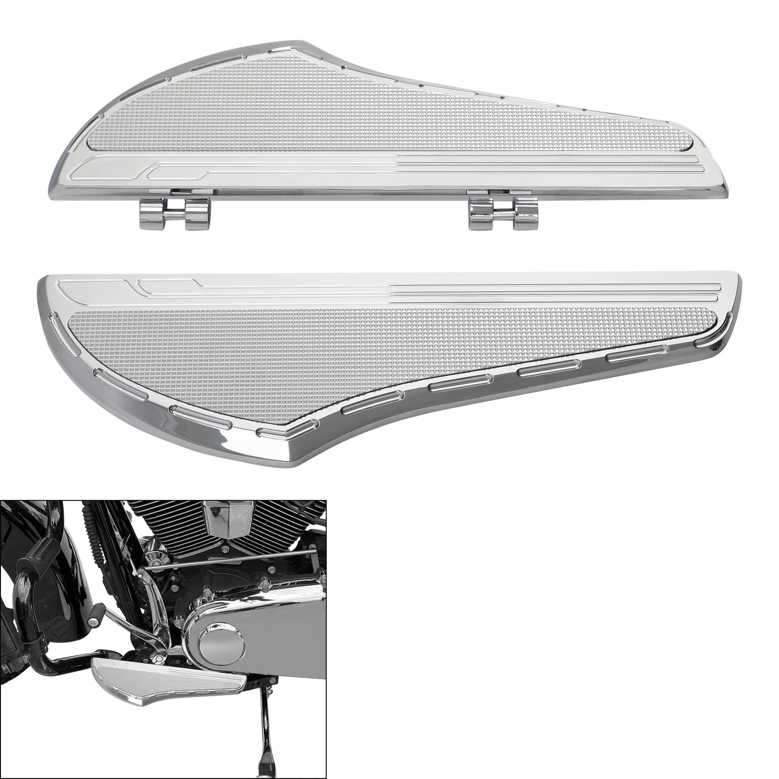 Driver Floorboard Footboard for Harley Touring Dyna Softail (2000–2017)