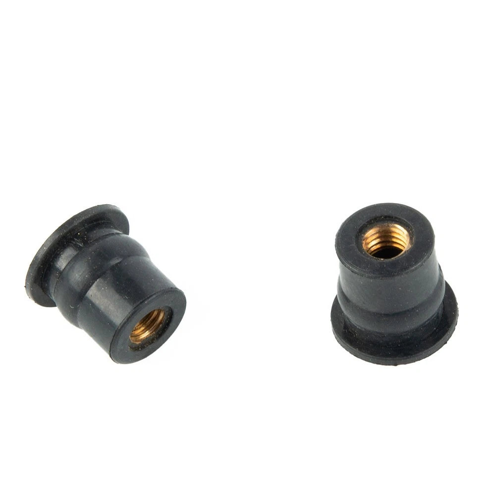 10 Pack Rubber Nuts M6 Vibration Damper for ATV (Motorcycle Windshield)