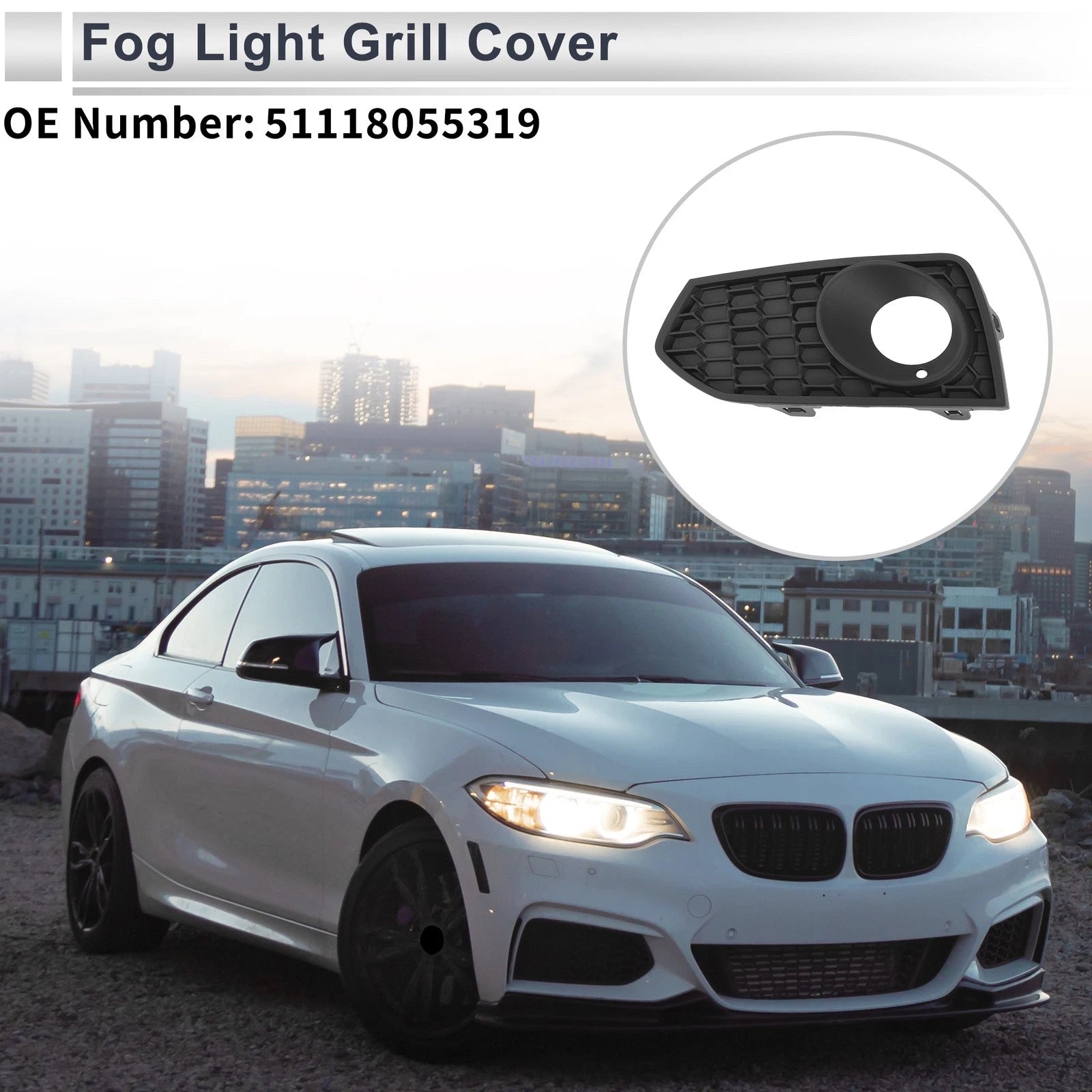 Left Front Fog Light Grill Replacement for BMW 2 Series F22 (2012–2017)