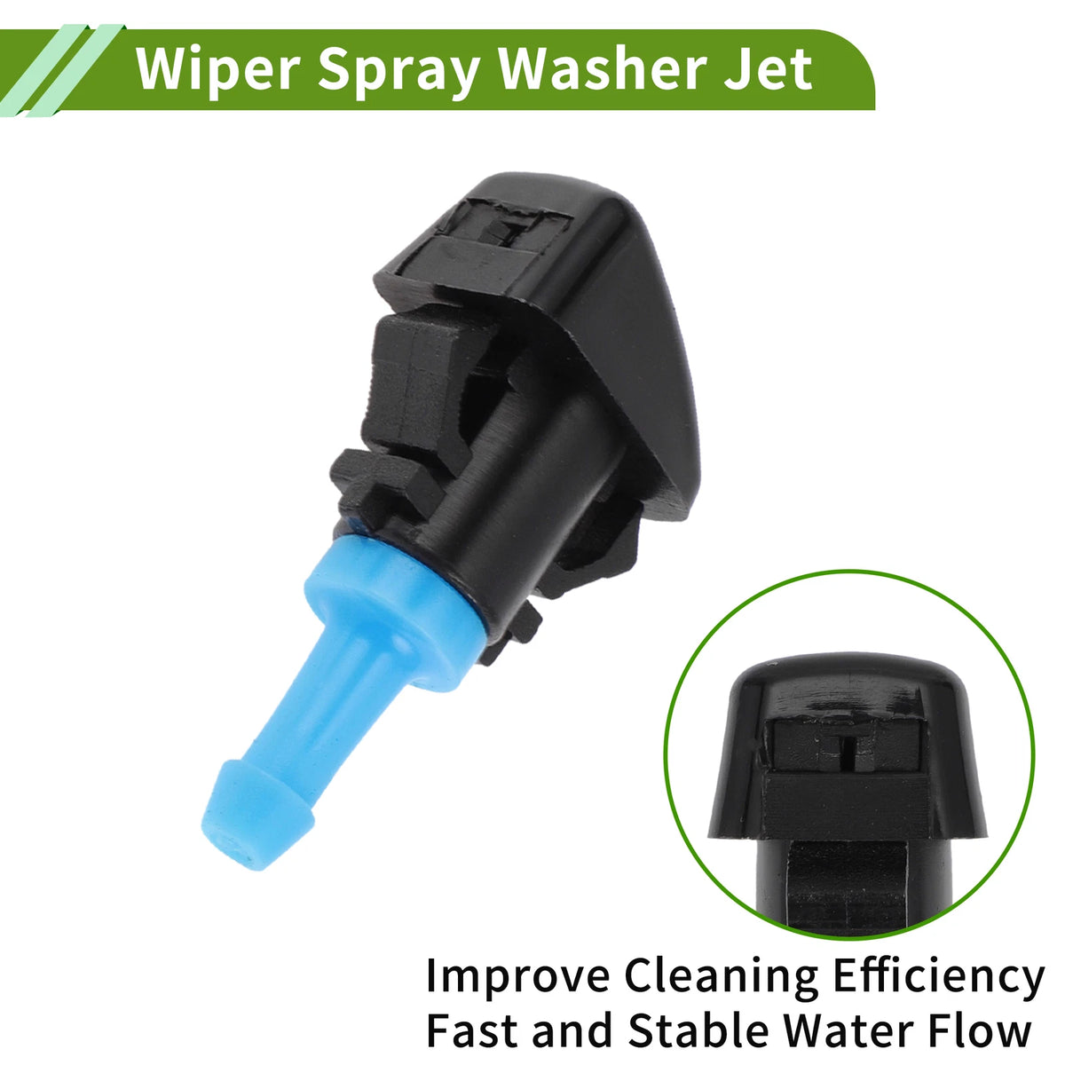 Set of 1 Windshield Washer Nozzle with Hose Connector for Ram (No. 5303833AA)