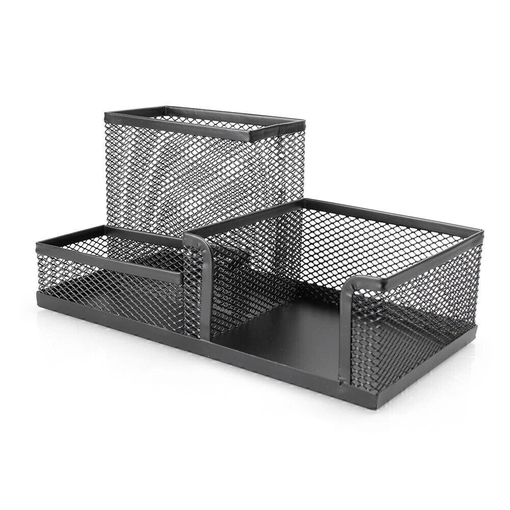 Black Metal Mesh Desktop Organizer for Office Supplies (2023)