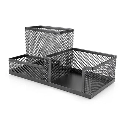 Black Metal Mesh Desktop Organizer for Office Supplies (2023)
