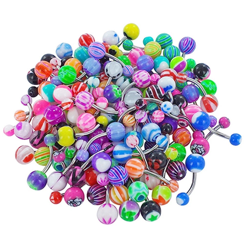 30pcs Body Piercing Bar Rings for Mixed Steel (Universal)