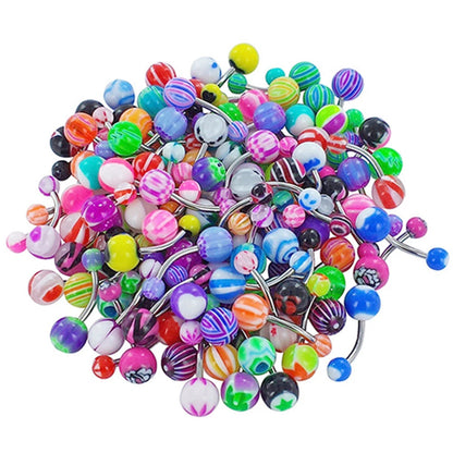 30pcs Body Piercing Bar Rings for Mixed Steel (Universal)