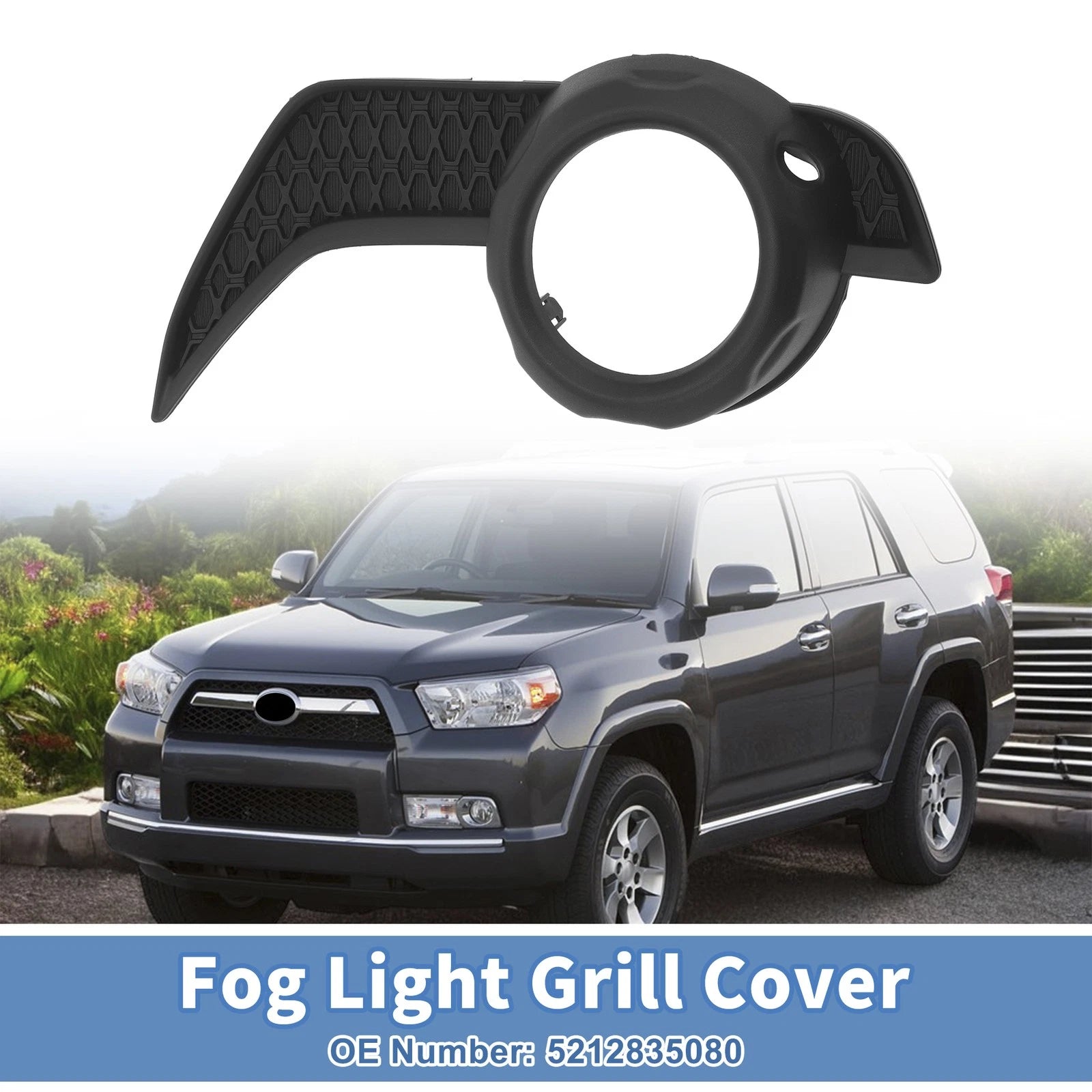 Left Front Fog Light Grill Replacement for Toyota 4Runner (2014–2021)