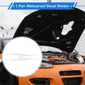 1 Pair Flame Pattern Car Bumper Sticker Decal for Universal Fit (161x28cm)