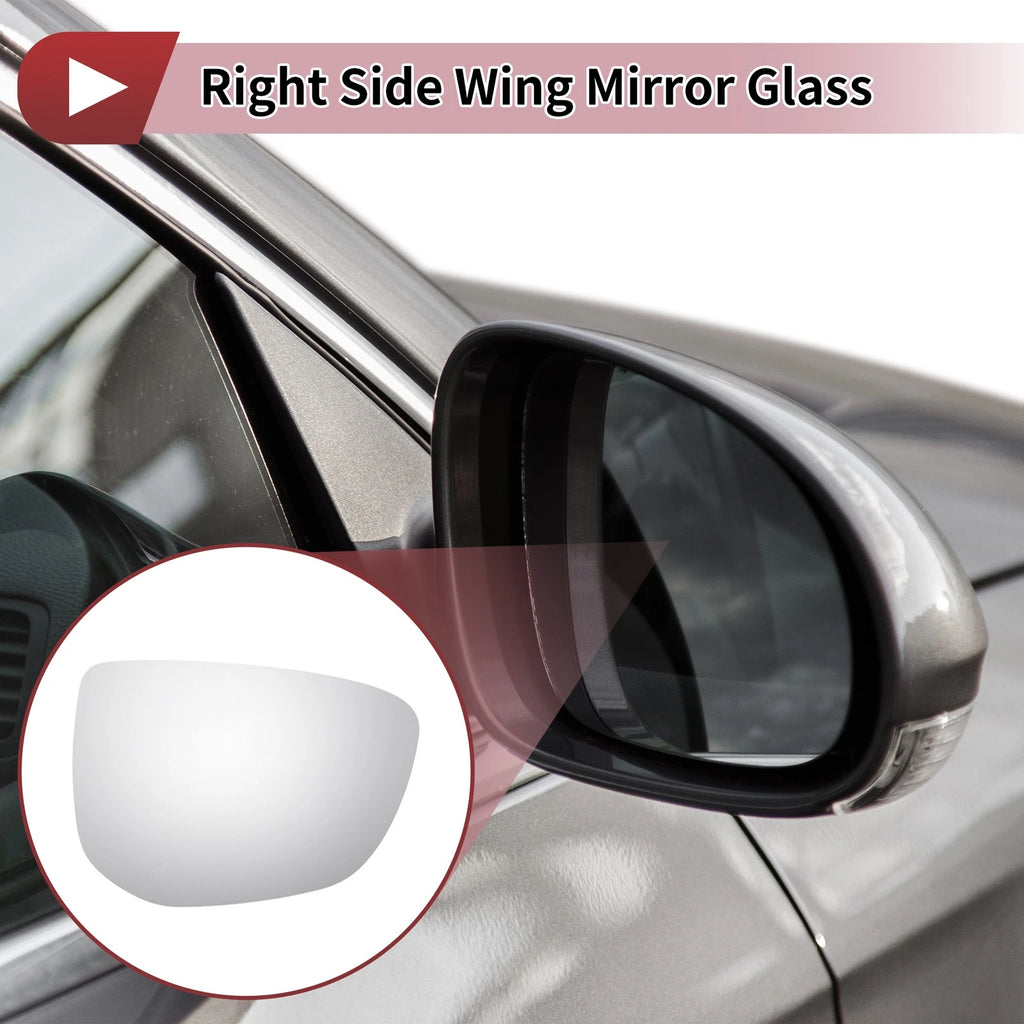 Right Side Wing Mirror Glass for Citroen C4 Cactus (2014–2018)