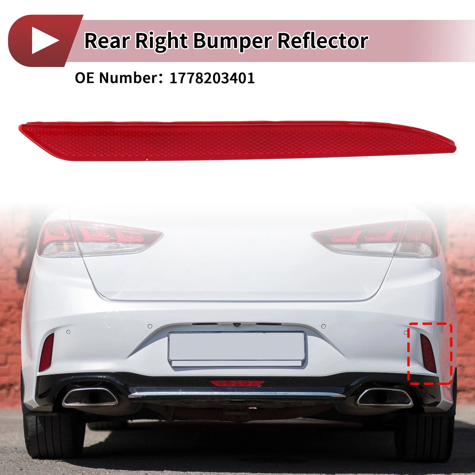 Rear Right Bumper Reflector Replacement for Mercedes-Benz A Class W177 (2019–2023)
