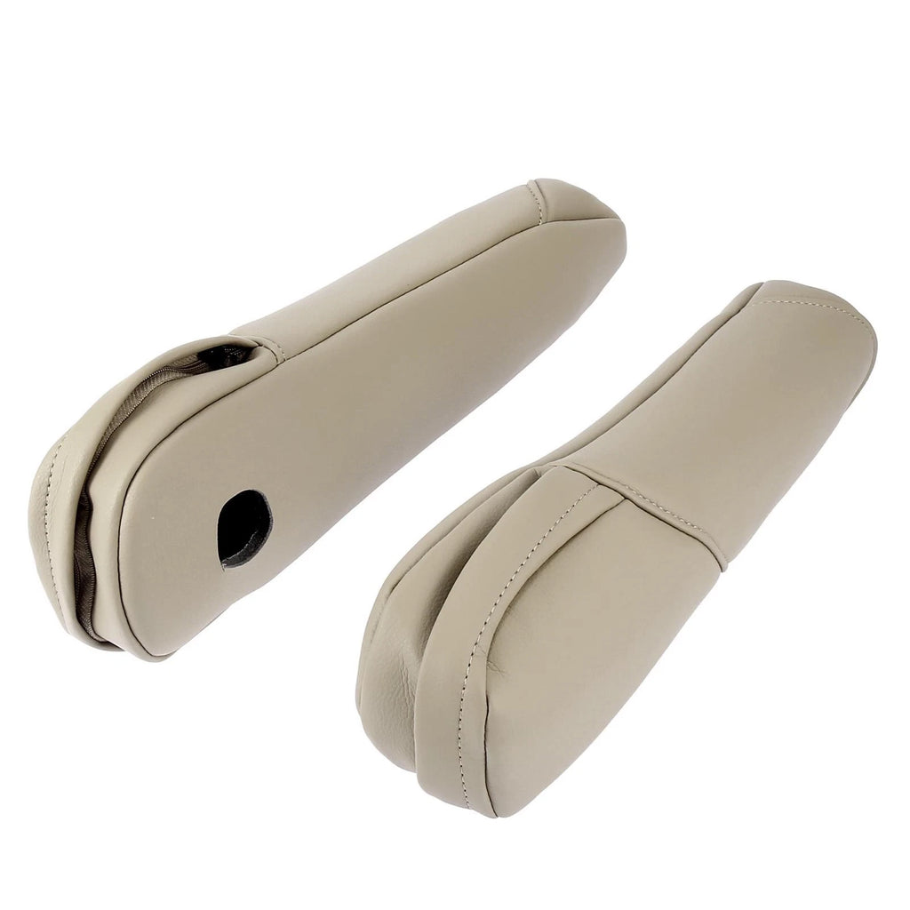 Microfiber Leather Front Seat Armrest Cover Beige for Honda CRV (2007–2009)