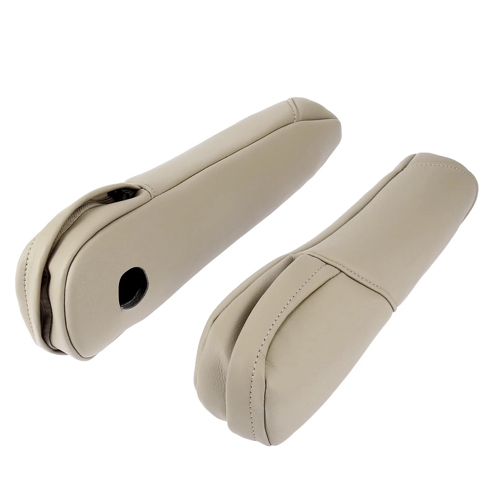 Microfiber Leather Front Seat Armrest Cover Beige for Honda CRV (2007–2009)