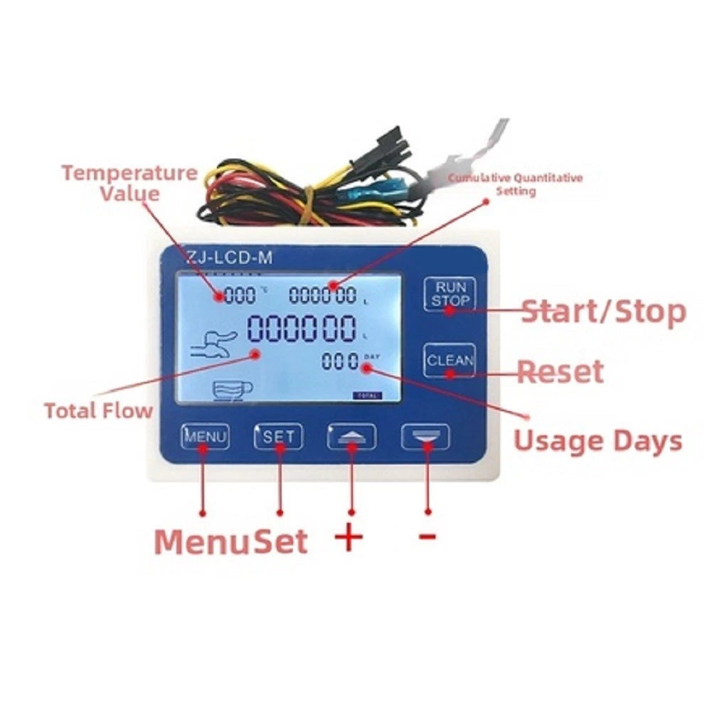 Digital LCD Water Flow Meter for DC12V Systems (1/4 inch)