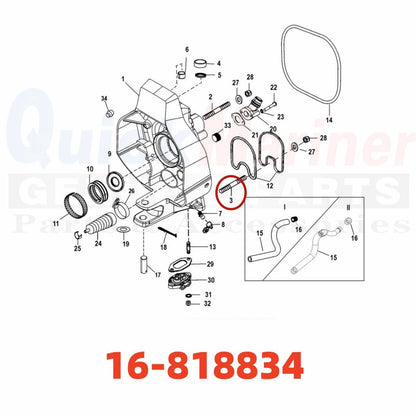 Mercury Mercruiser 16-866563 Stud 4Pack 866563