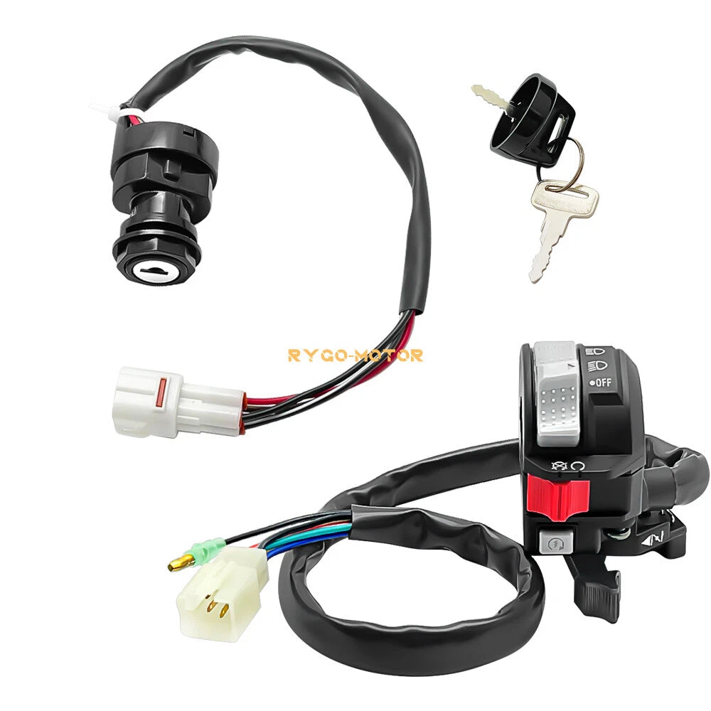 Start Stop Switch & Ignition Key Switch for Yamaha Kodiak 400 (1993–2000)
