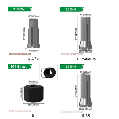 M14 6mm Nut Chuck for Router and Milling Cutter Engraving Machine