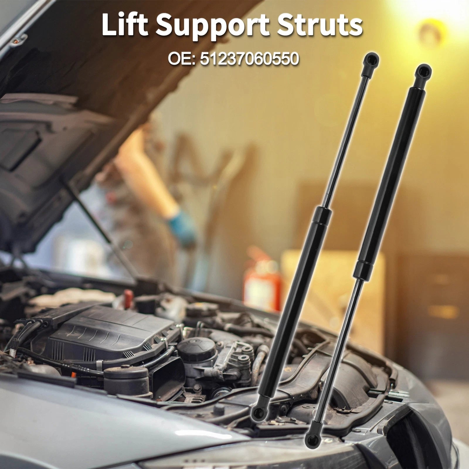 Front Hood Lift Supports Struts Replacement for BMW 3 Series E90 E91 (2005–2013)