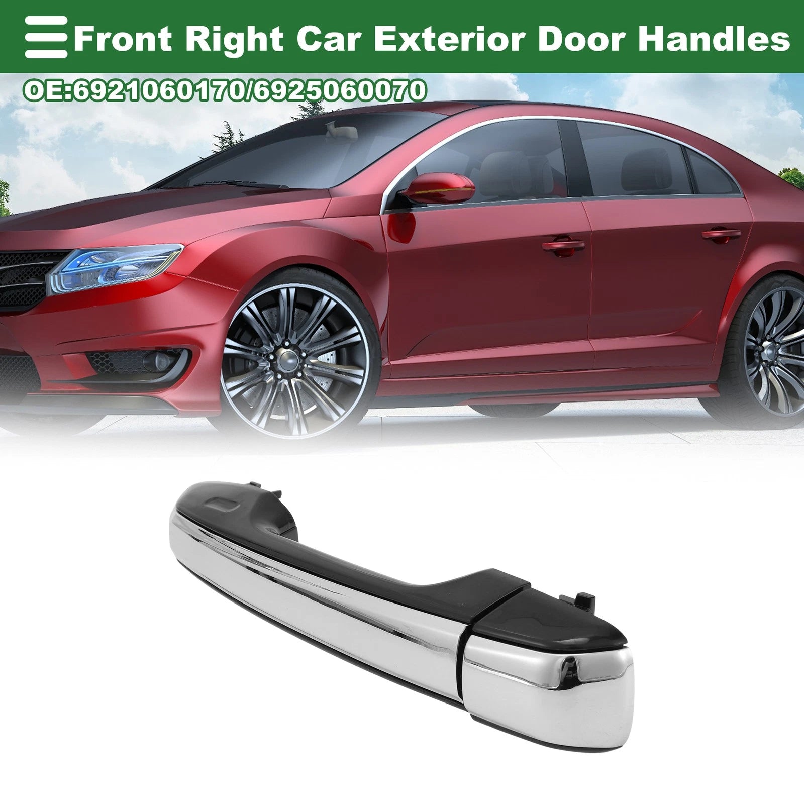 Front Right Exterior Door Handle Replacement for Toyota GX460 (2010–2020)