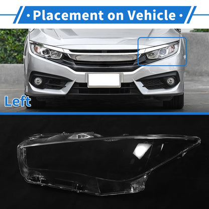 1 Pcs Headlight Lens Cover for Infiniti Q50 (2014–2021) PC Clear
