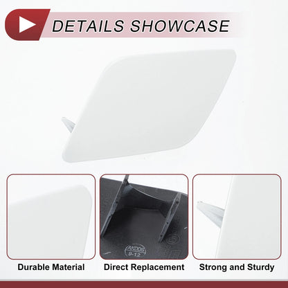 Front Left Washer Nozzle Cover Cap for Audi A6 (2009–2010) 1Pcs White