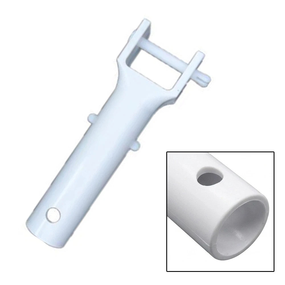 White Handle Replacement for Standard Swimming Pool Vacuum Head