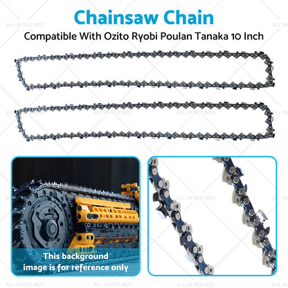 2X Chainsaw Chain for Ozito OCS-018 PXCCSS-018 (10 Inch, 3/8LP 043)