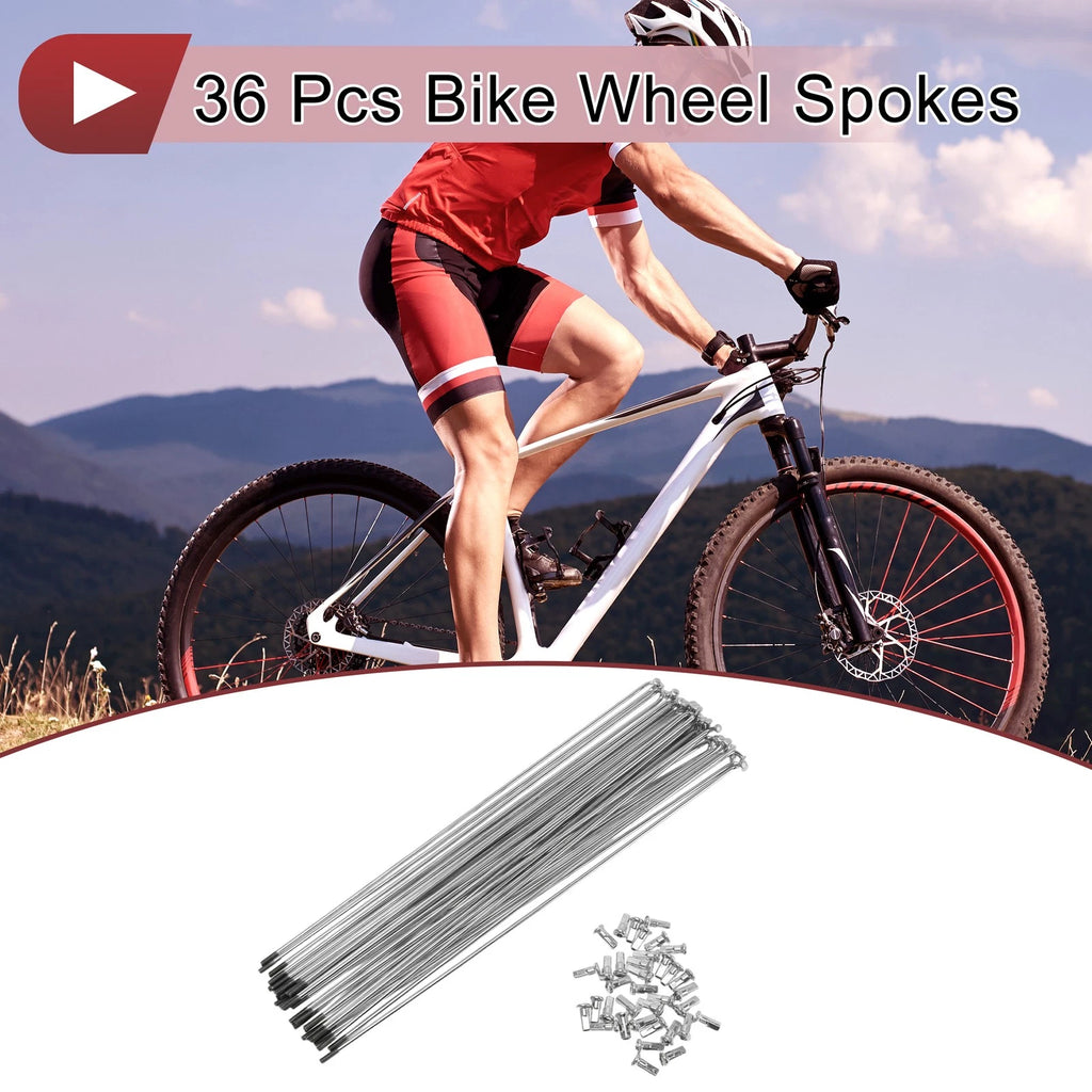 Bicycle Spokes Replacement Set 259mm 12G Steel Galvanized for Wheel (Universal)