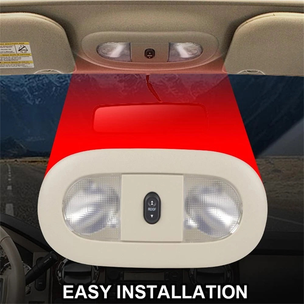 LED Front Overhead Console with Dome Light & Sunroof Switch for Ford (2008–2014) - 8C3Z-25519A70-AA, 8C3Z-25519A70-AB