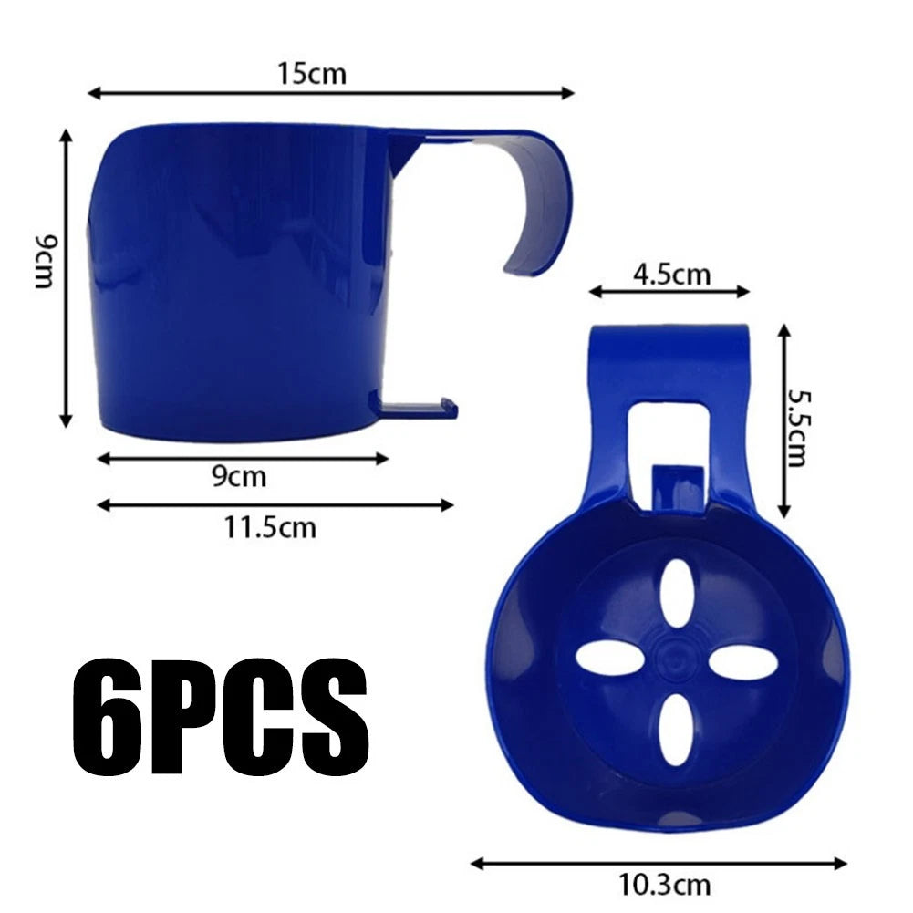 Set of 6 Compact Pool Cup Holders for Above Ground Pools