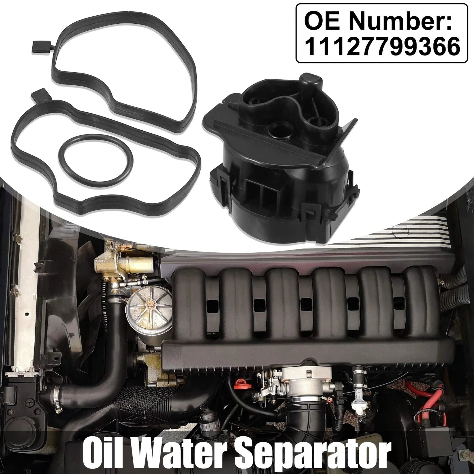 Engine Crankcase Oil Water Separator Replacement for BMW 3 Series X3 (2006–2019)