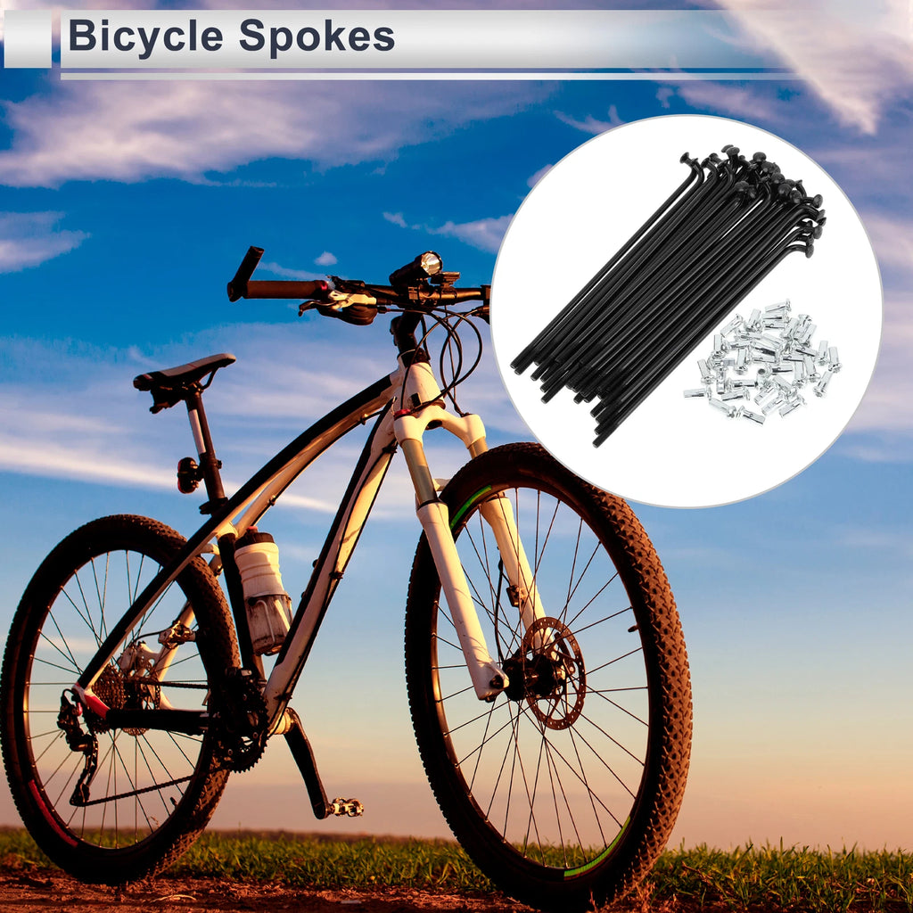 Bicycle Spokes Nipple Replacement 12G 109mm Carbon Steel Black Universal (Universal)
