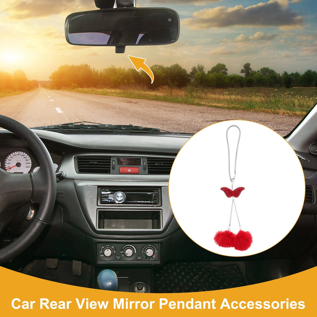 Rhinestone Wing Pendant for Rear View Mirror Accessories